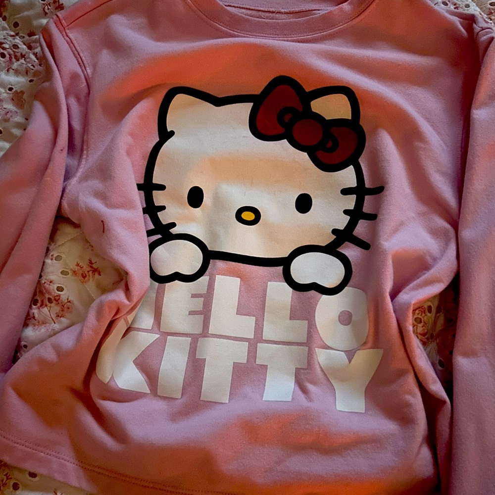 cute simple saniro hello kitty sweatshirt